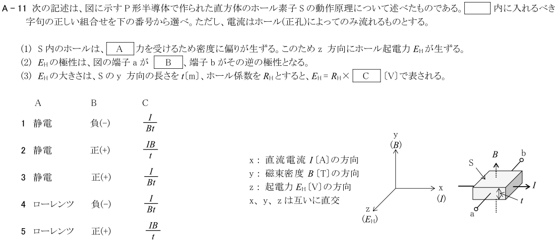 一陸技基礎令和4年07月期第2回A11